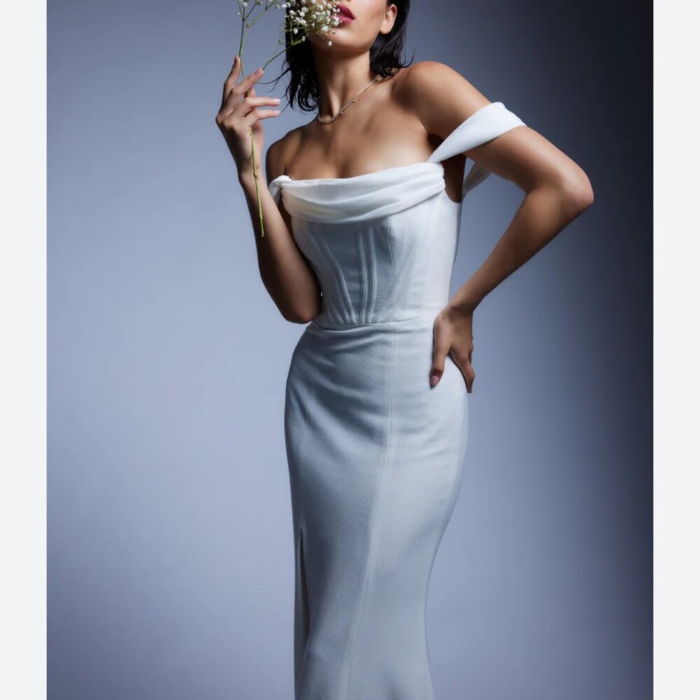 nwt DRESS THE POPULATION melanie bridal gown dress xl